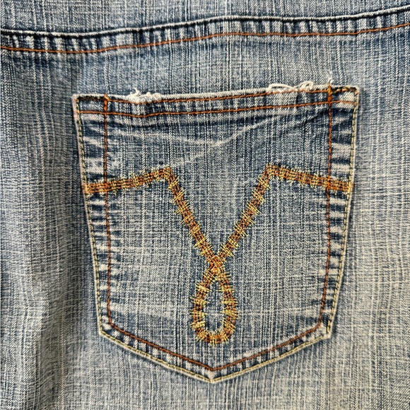 Vintage Y2K Plus Size YMI Light Blue Denim Low Rise Mini Skirt Womens Size 20 - Picture 5 of 12